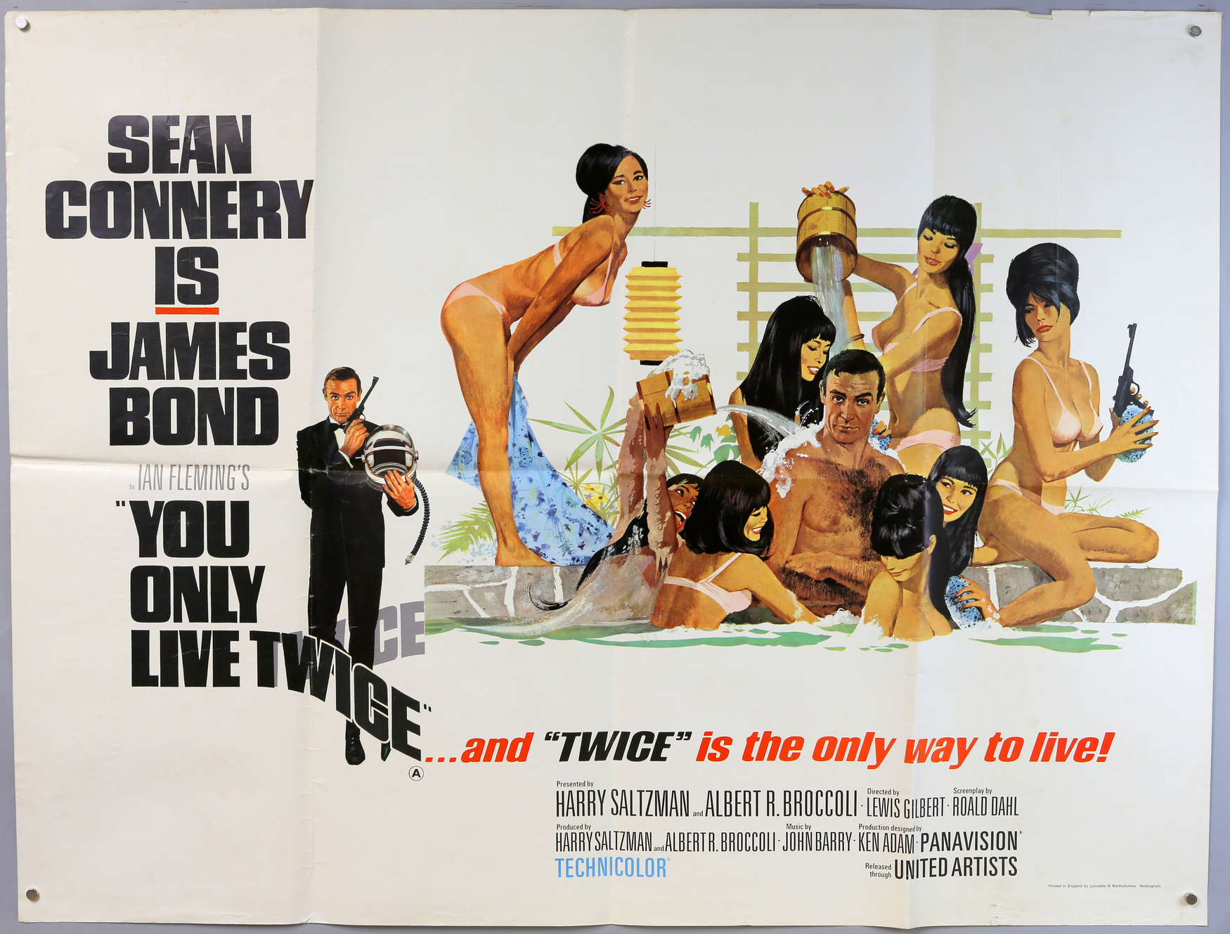 vintage movie poster auction, james bond, 007, you only live twice, woking, send, ripley, surrey, whats on, bid and win, christmas presents, alternative christmas presents