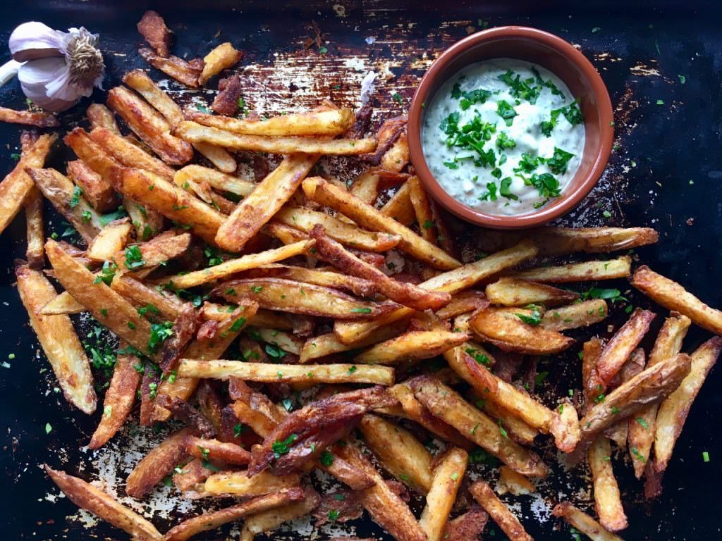 paprika fries, green alioli, recipe, how to cook good food, laura scott, guide to food and drink, surrey, things to do, quick recipe, snacks, sides, fries, chips