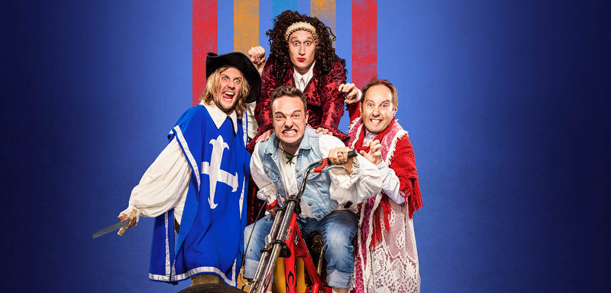 three musketeers, comedy, theatre, comedy theatre, music, rose theatre, kingston, surrey, guide to, guide to whats on, guide to entertainment events ion surrey