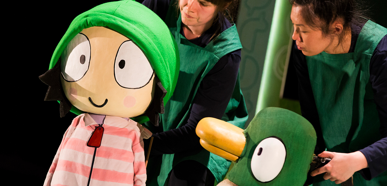 sarah and duck, sarah & duck, the yvonne arnaud theatre, yvonne arnaud theatre, guildford, surrey, guide to guildford, guide to surrey, guide t whats on, things to do, theatre, family events, fun days for the family, family days, things to do for the family