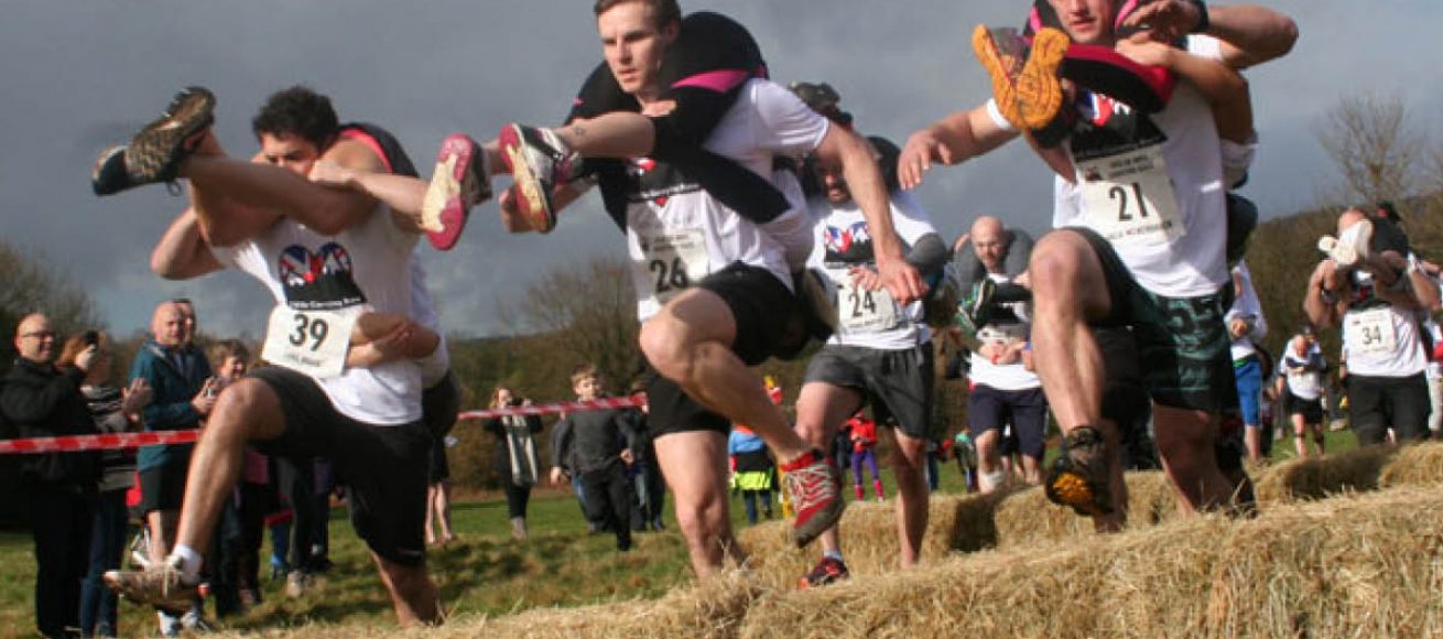 wife carrying race uk, whats on this week, april 22, whats on, guide to whats on, guide to surrey, whats on this week, entertainment, family, food and drink, sports, wellness, events, things to do, live music, comedy, theatre, egg hunts, easter