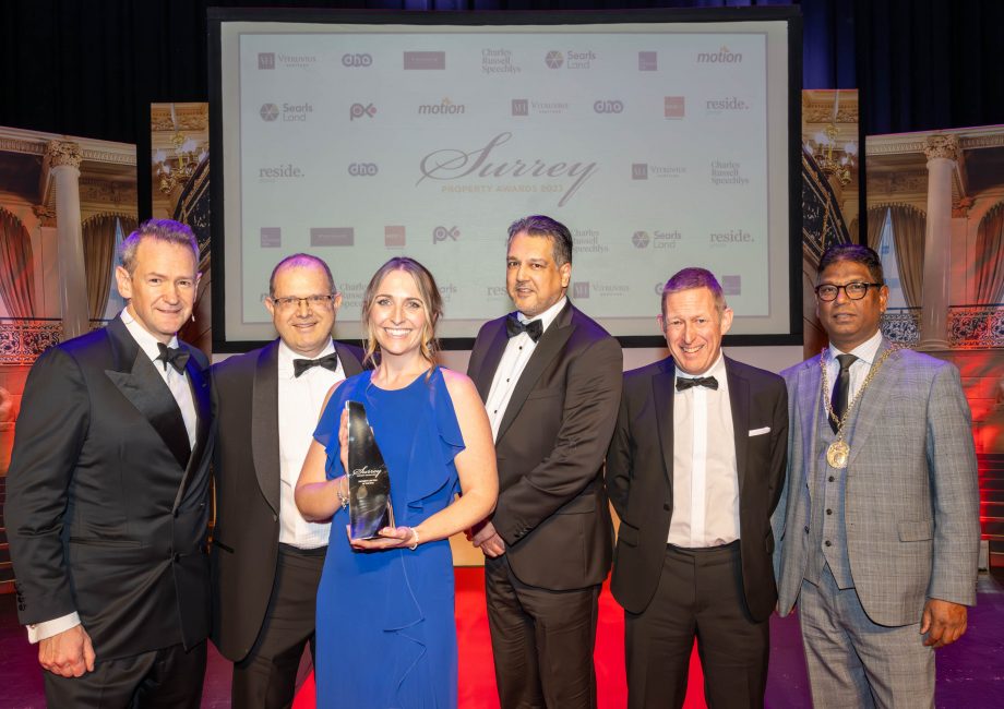 a picture of the winners of Property Law Firm of the Year the Surrey Property Awards 2023