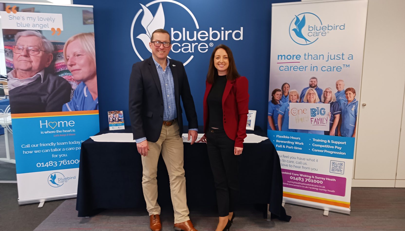 A picture Kerry and Lloyd from Bluebird care | Compassionate Home Care in Surrey