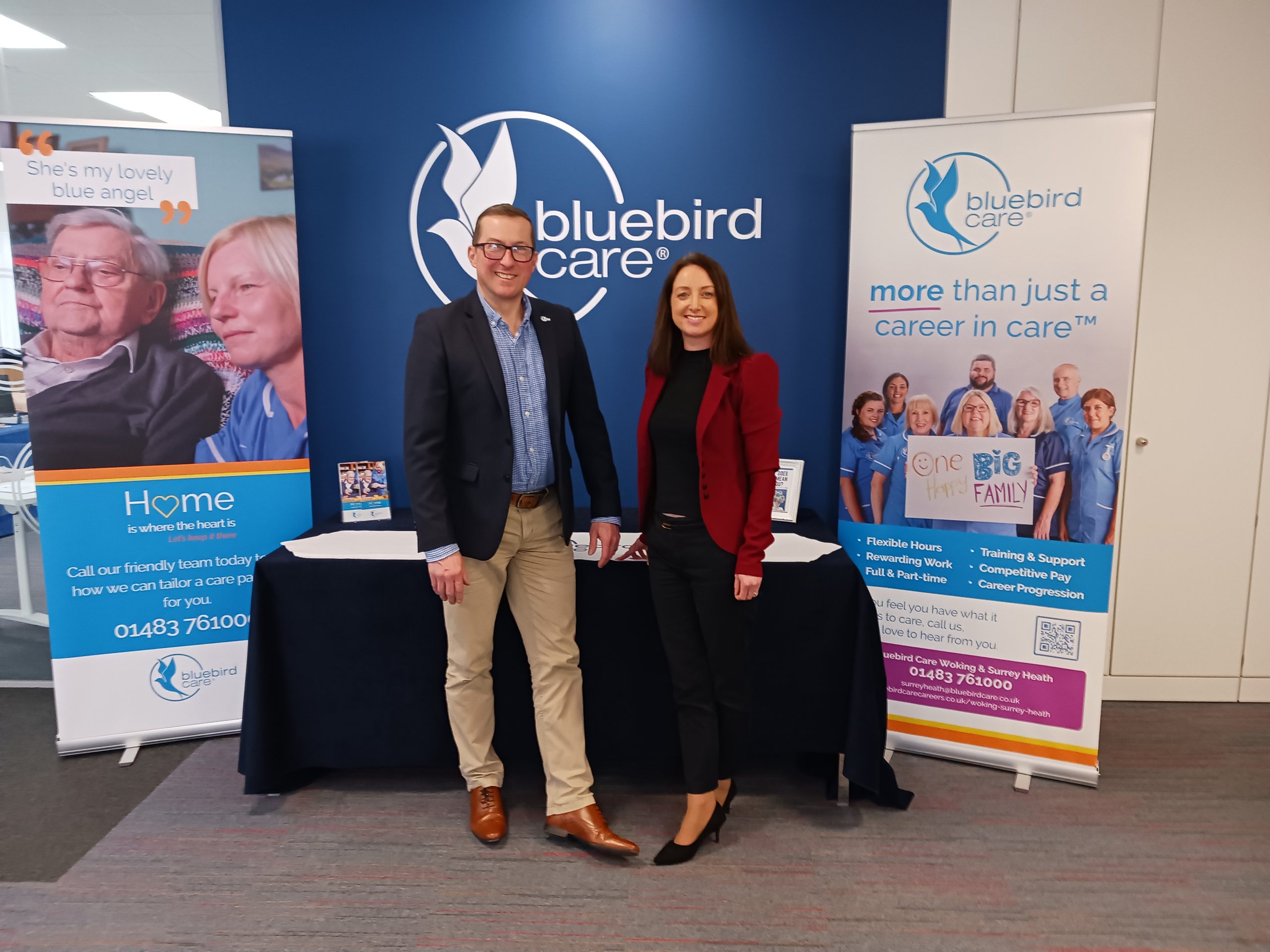 A picture Kerry and Lloyd from Bluebird care | Compassionate Home Care in Surrey