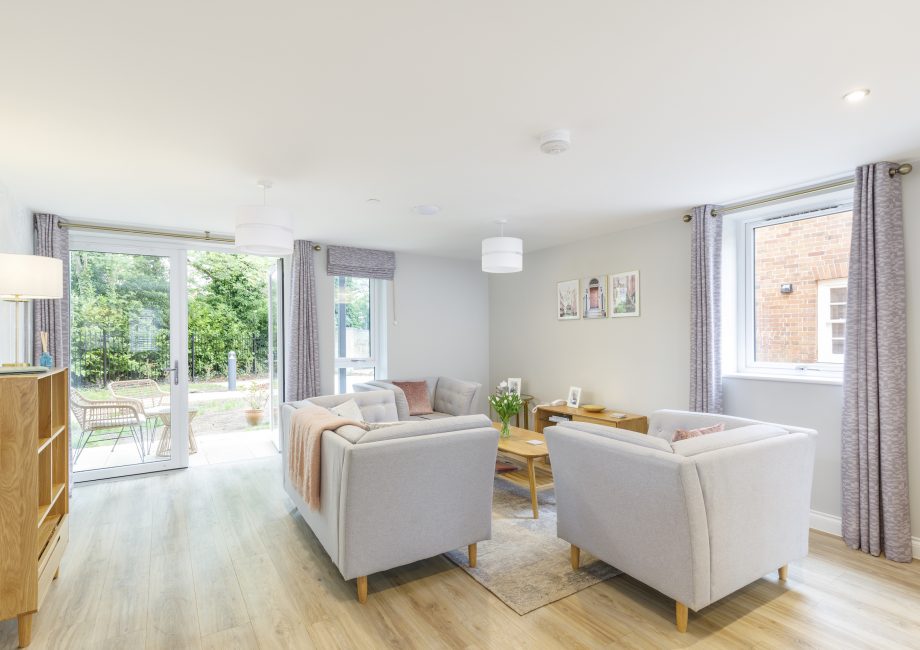 An example of a light and spacious living room in a Birchgrove Retirement Living apartment.